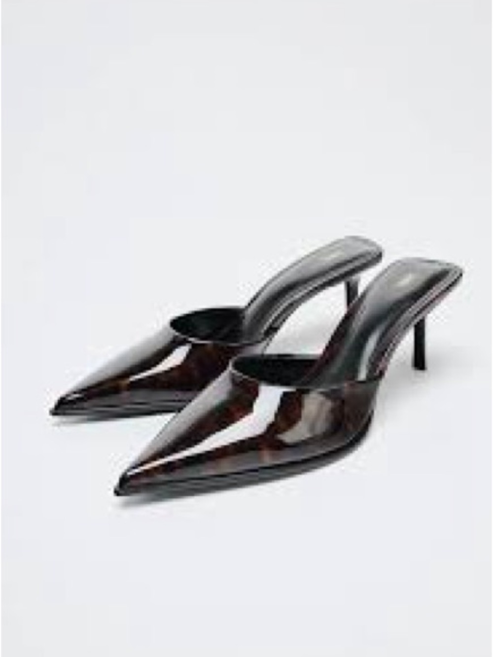 Zara Tortoiseshell Mule Heels – Size 36